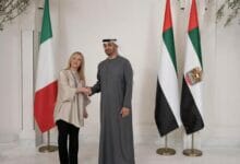 ميلوني يستقبلها رئيس الإمارات