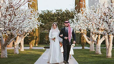 الصورة: زفاف ملكي أردني. تزوجت ابنة الملكة من زوجها