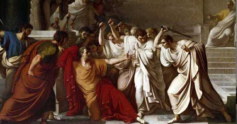 اغتيال يوليوس قيصر حدث أدى إلى سقوط الجمهورية الرومانية