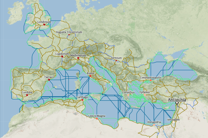 خرائط جوجل على غرار الإمبراطورية الرومانية