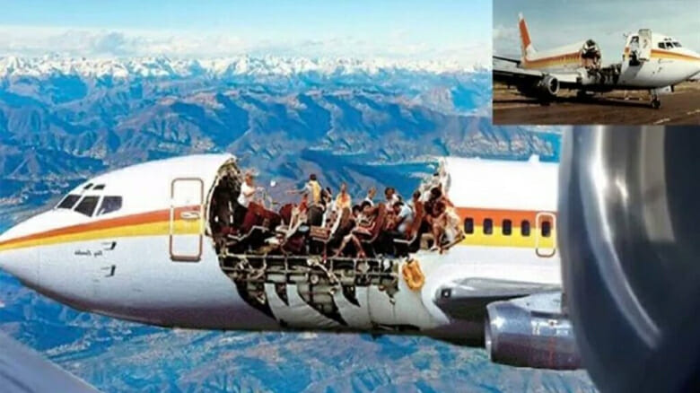 الرحلة 243، يوم انفجار جسم الطائرة في الهواء على ارتفاع 7000 متر