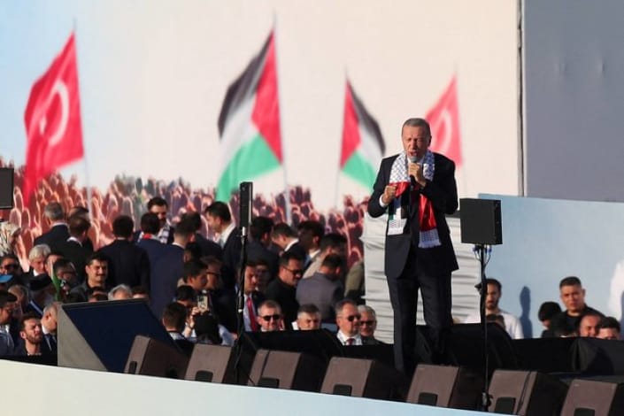 إردوغان يحمل الغرب المسؤولية عن المجازر الإسرائيلية في غزة